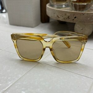 Celine Yellow Tortoiseshell Glasses